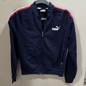 Puma Dark Blue Jacket with Red Highlights
